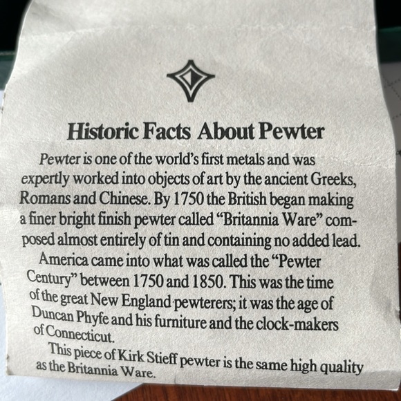 Vintage Kirk Stieff Winter Holly Pewter Cuff Bracelet. - Picture 8 of 10